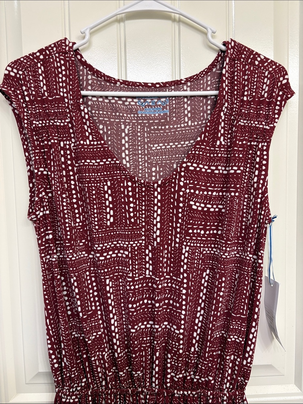 NWT Southern Tide Burgundy Patterned Cap-Sleeve Mini Dress - Picture 2 of 7